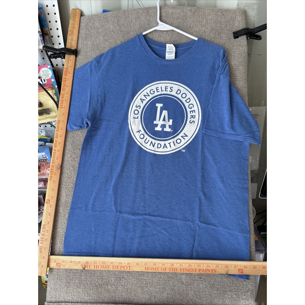Los Angeles Dodgers Foundation Baseball Blue Tee T-Shirt Youth Size L Delta - Picture 1 of 10